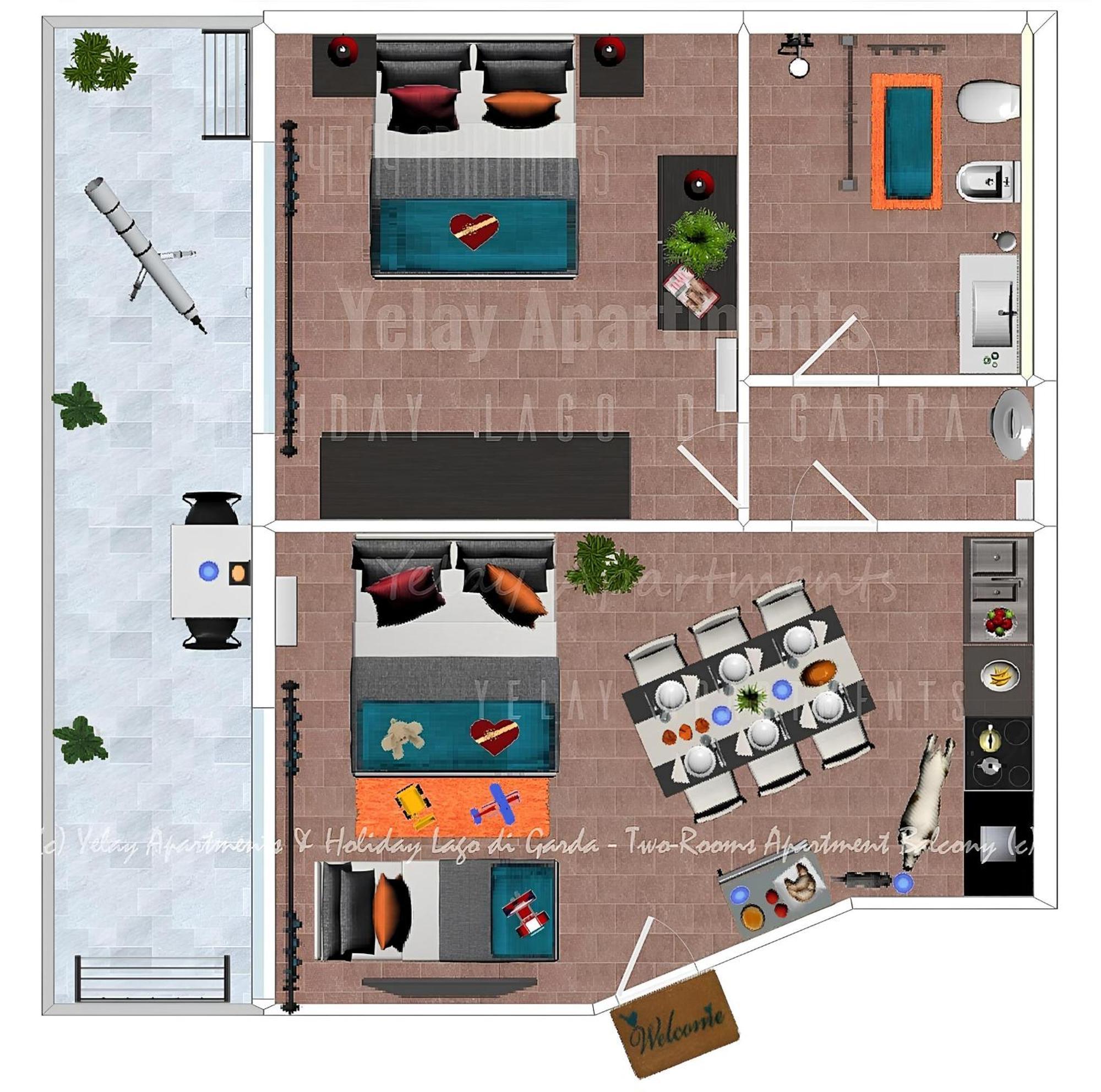 Yelay Apartments & Holiday Lago Di Garda Raffa Ngoại thất bức ảnh
